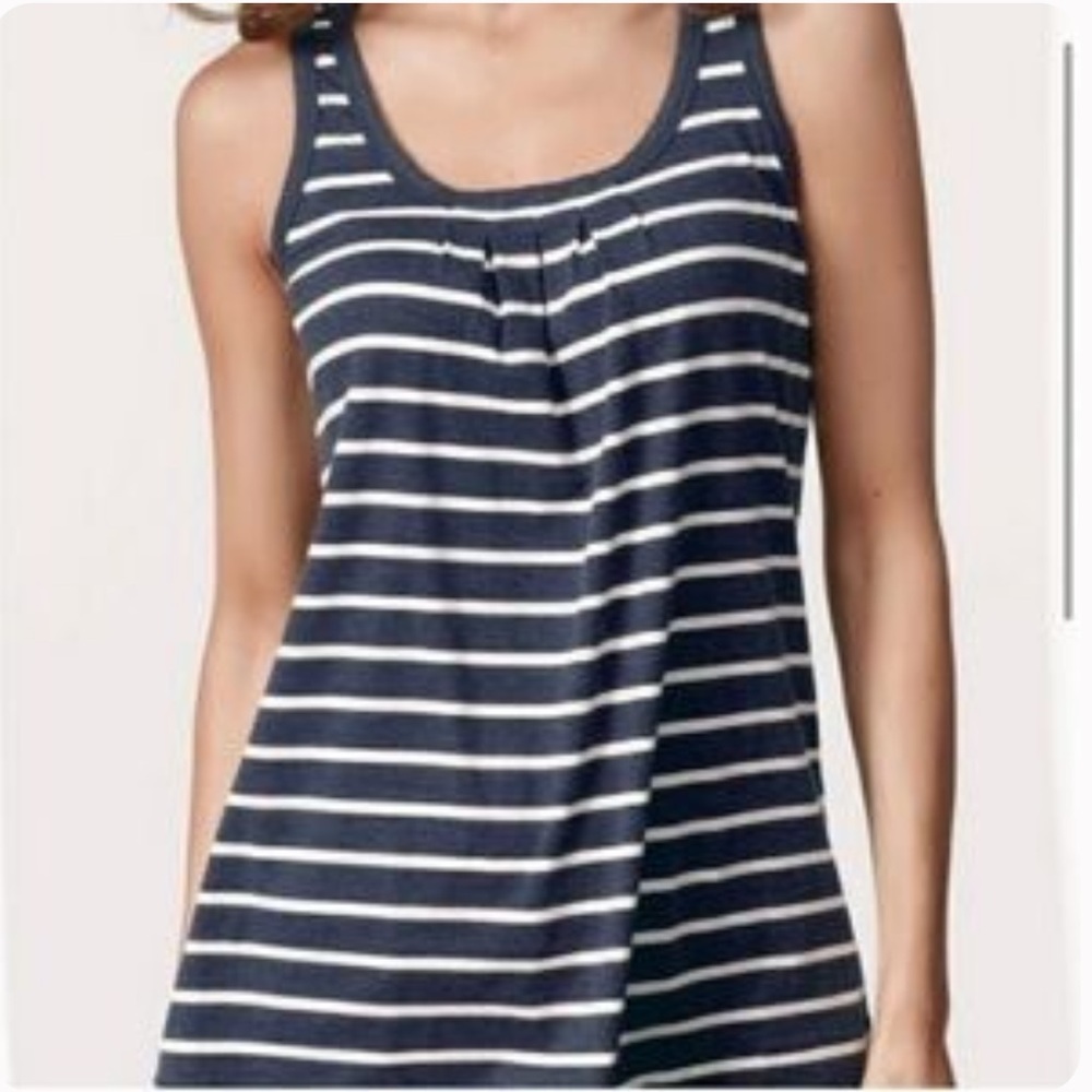 Cabi Navy & White Striped Seaside Tank.  Size XS